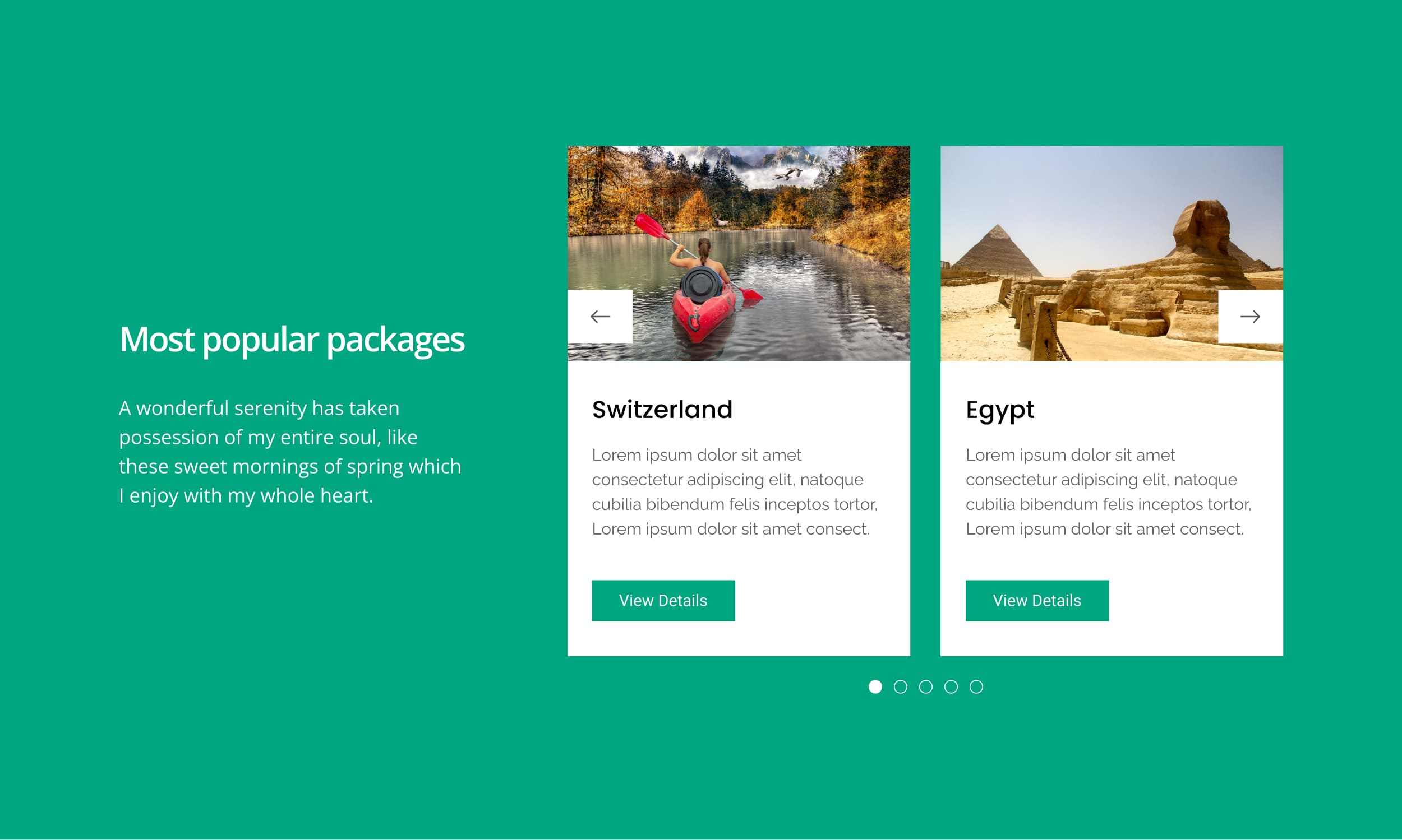 Popular Packages Section