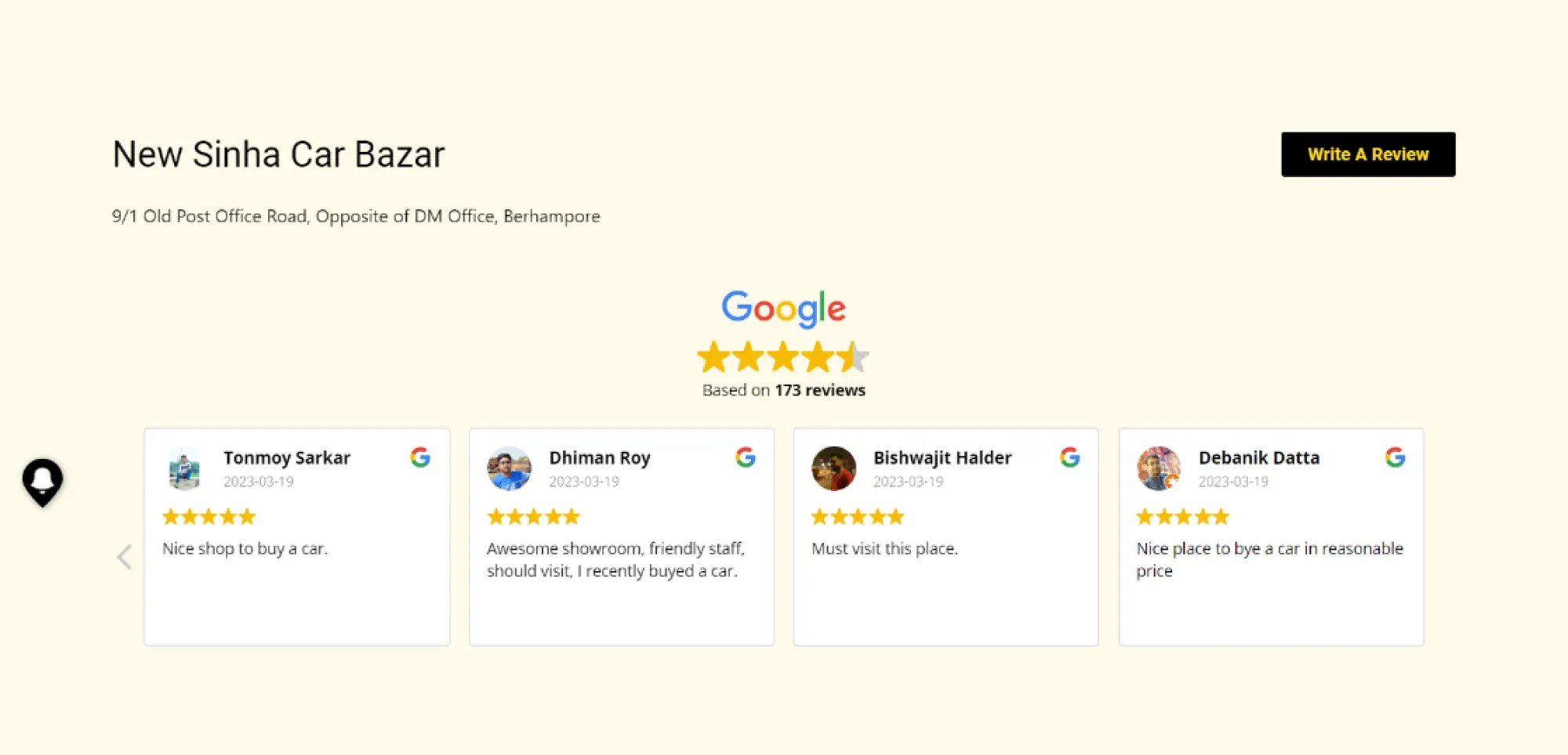 Reviews Section